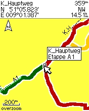 Karte für GPS-Empfänger